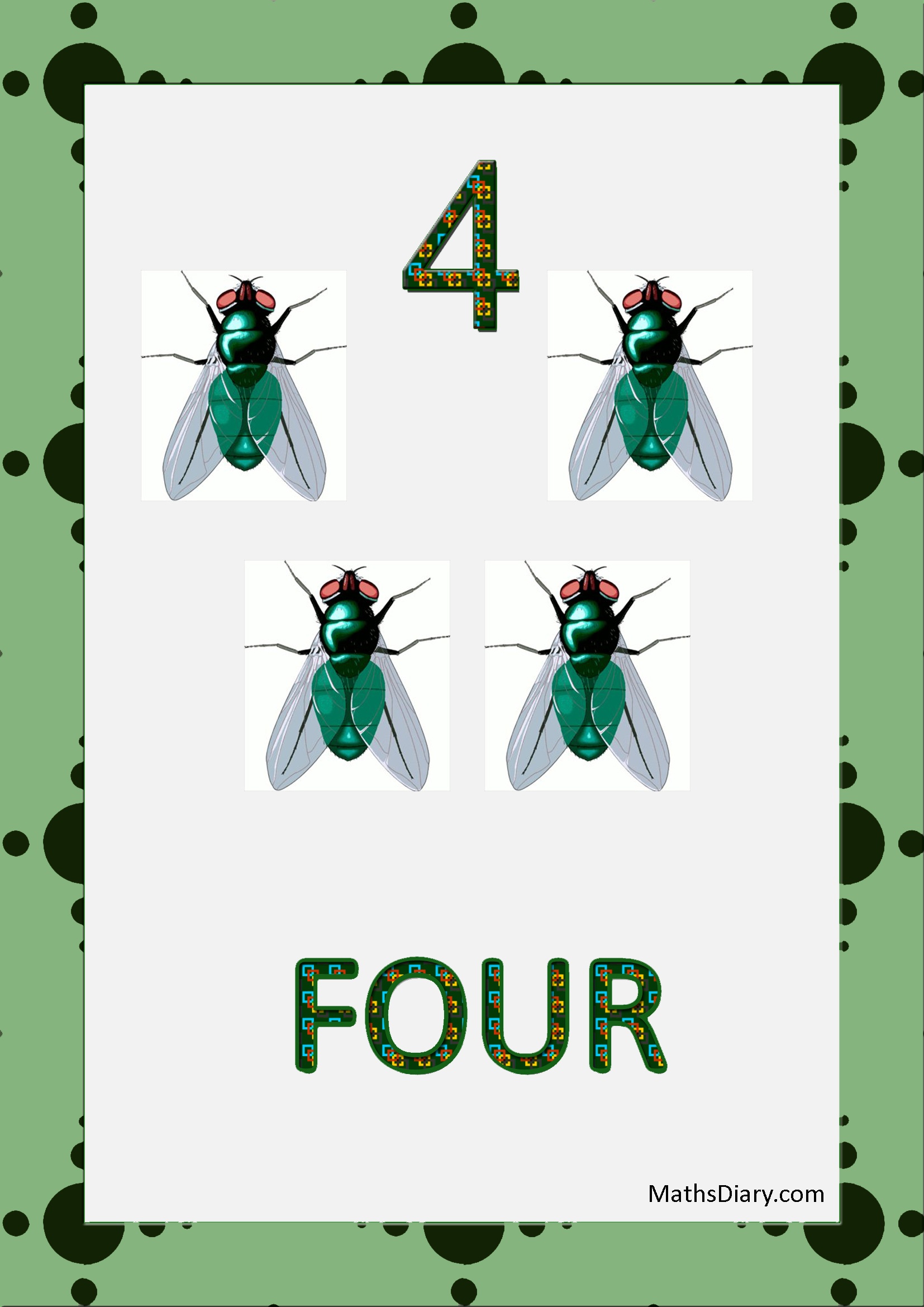 Learning Counting And Recognition Of Number 4 – Worksheets