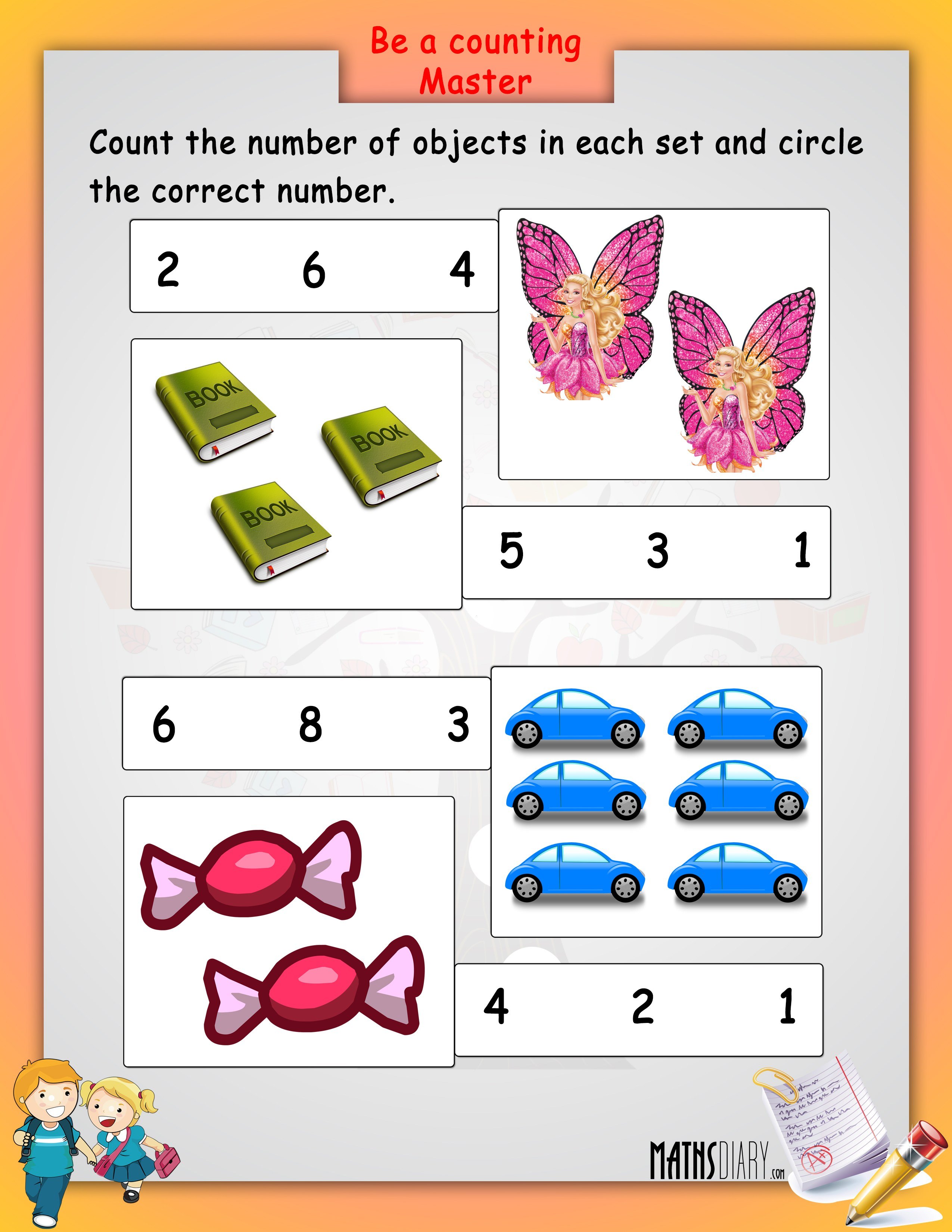 Count Objects In Each Set Math Worksheets MathsDiary