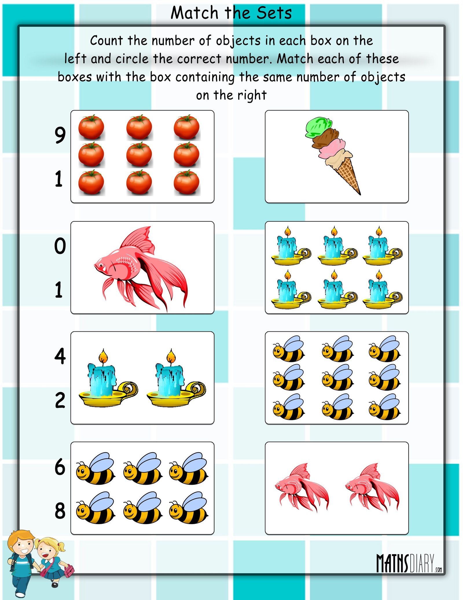 Set Of Numbers Worksheet