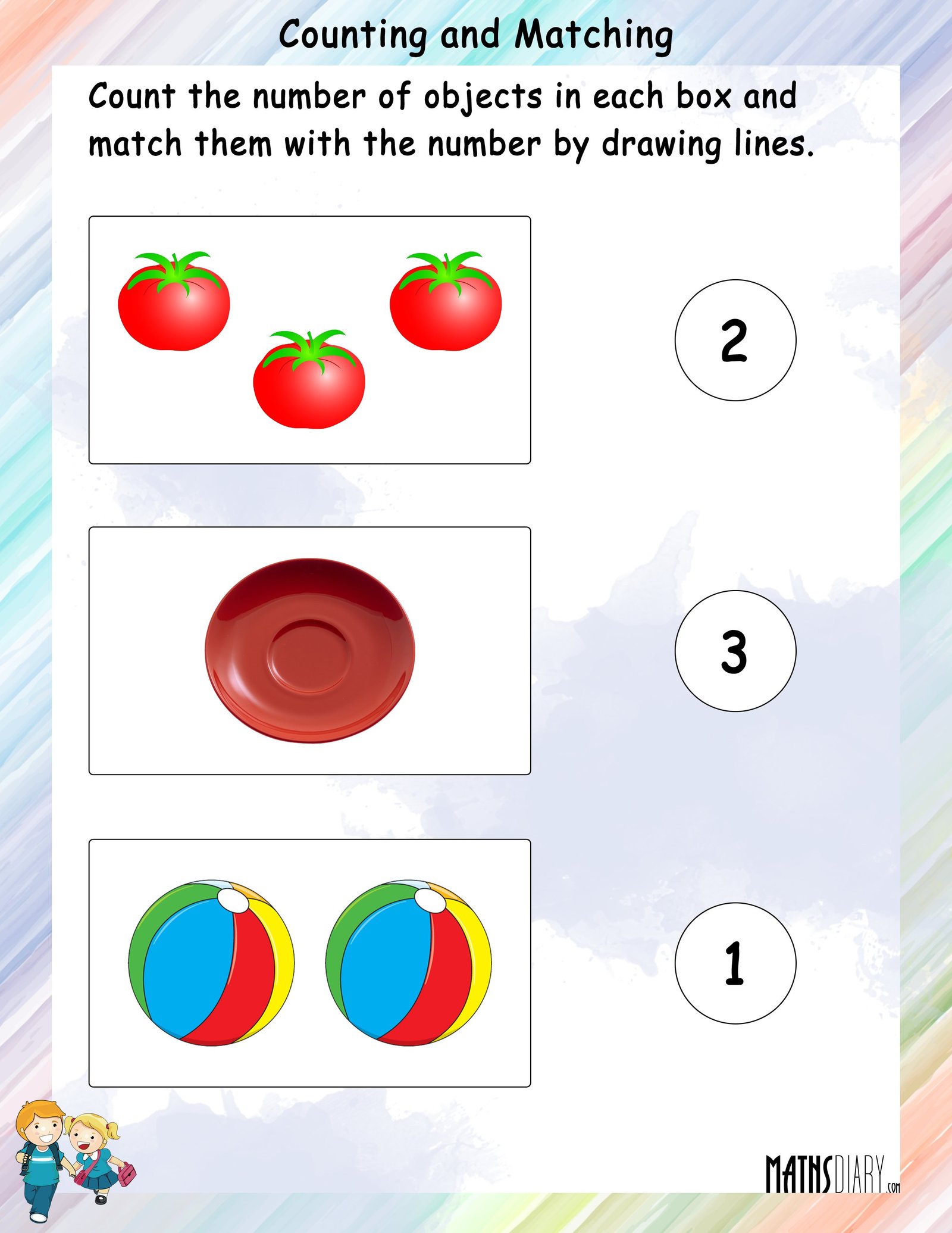 count-the-objects-and-match-with-the-numbers-math-worksheets