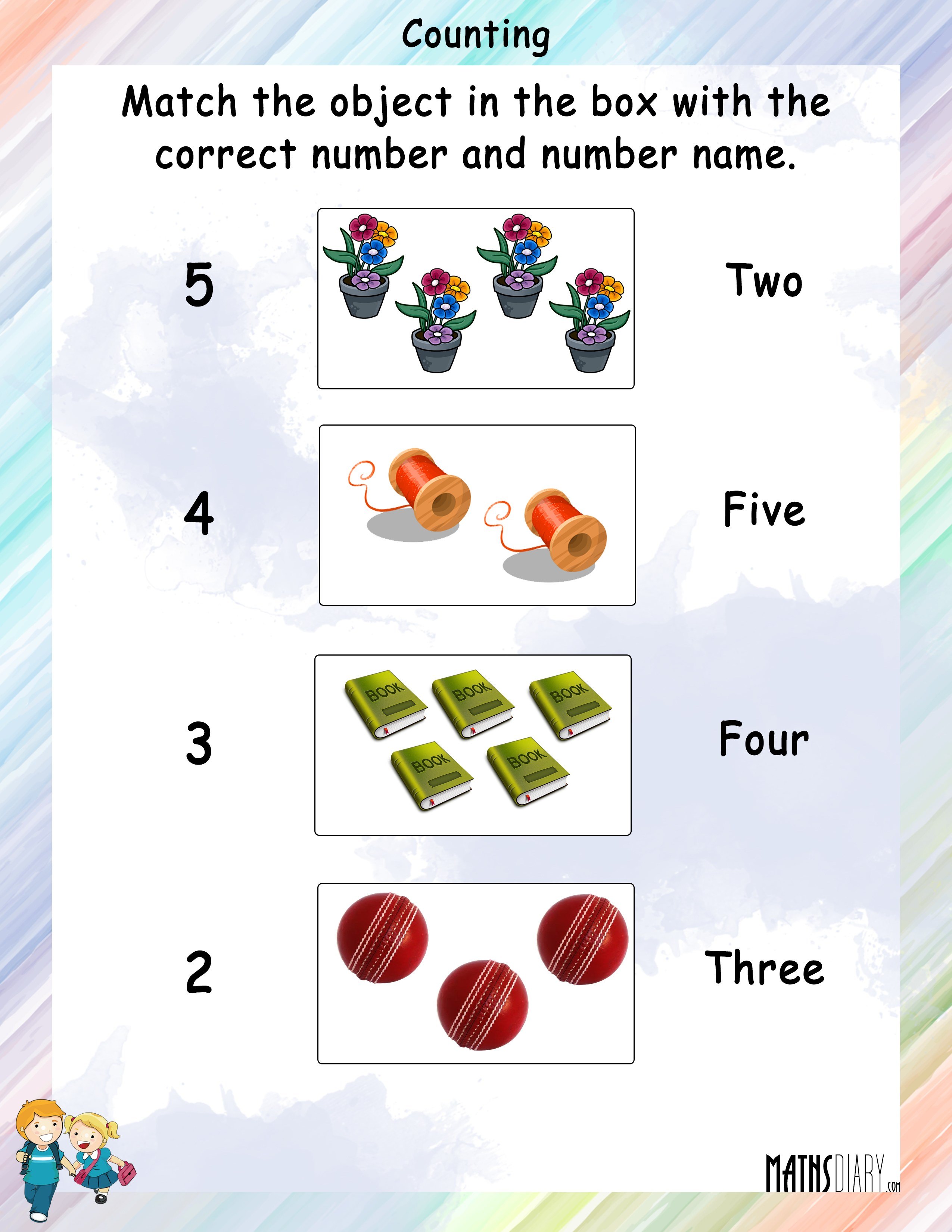 count-the-objects-and-match-with-the-numbers-math-worksheets