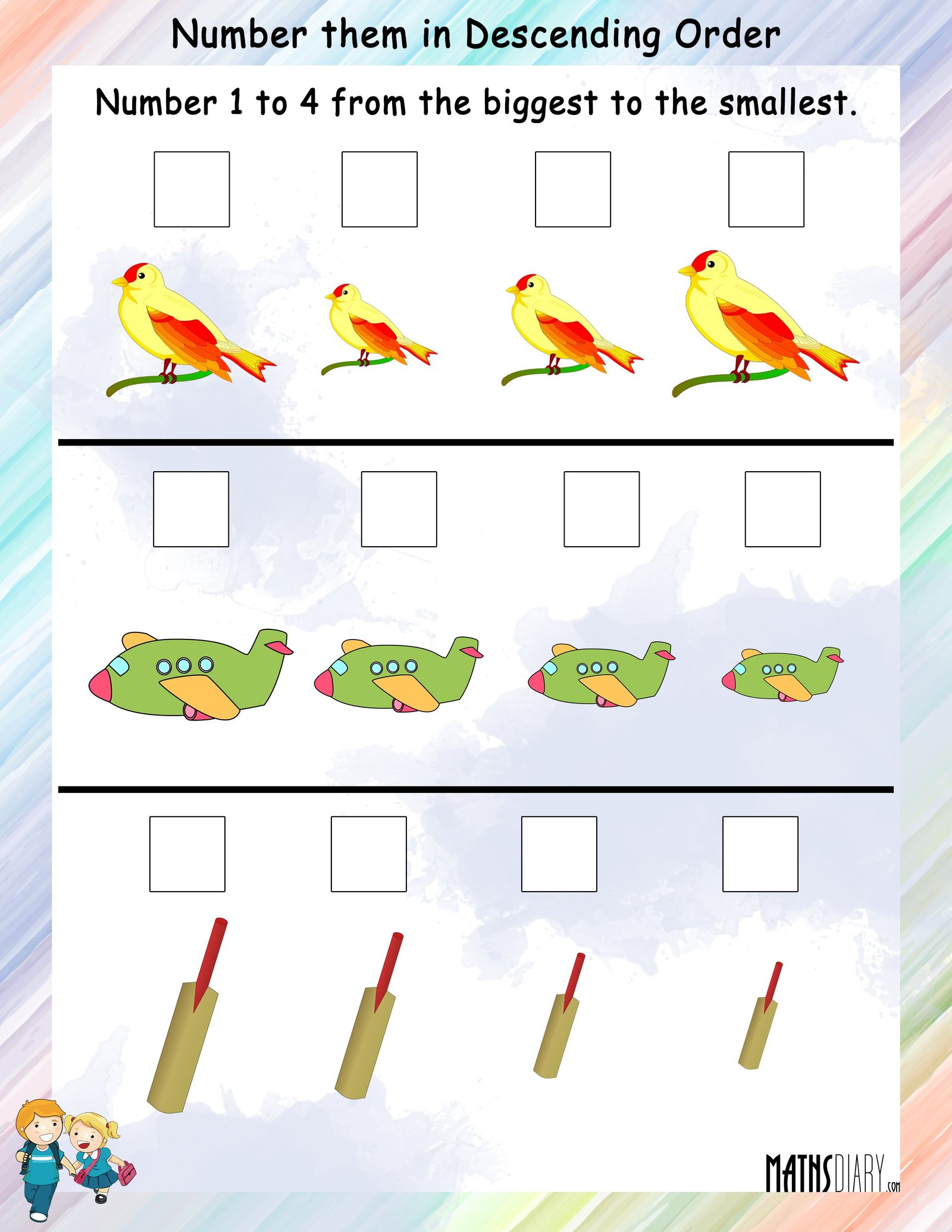 Ascending And Descending Order Of Numbers Worksheet