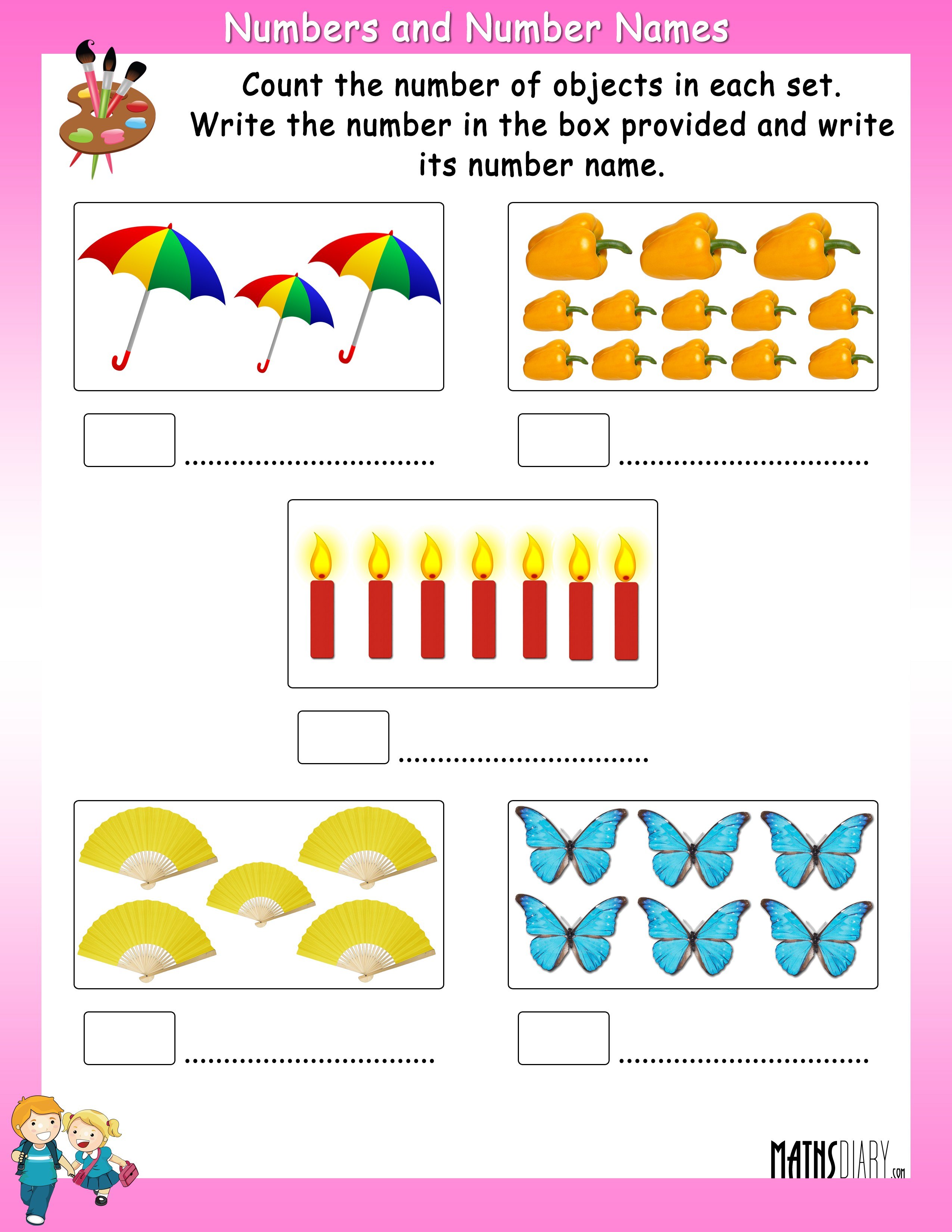 count-the-objects-in-each-set-and-write-its-number-and-number-name-worksheets-math-worksheets