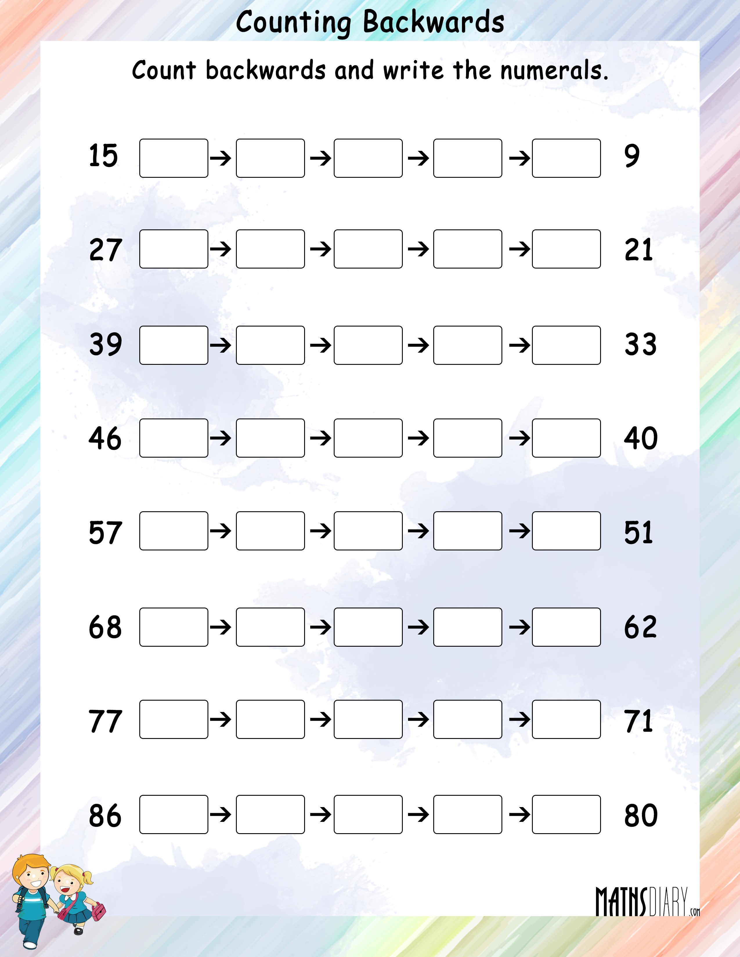 Counting – Grade 1 Math Worksheets