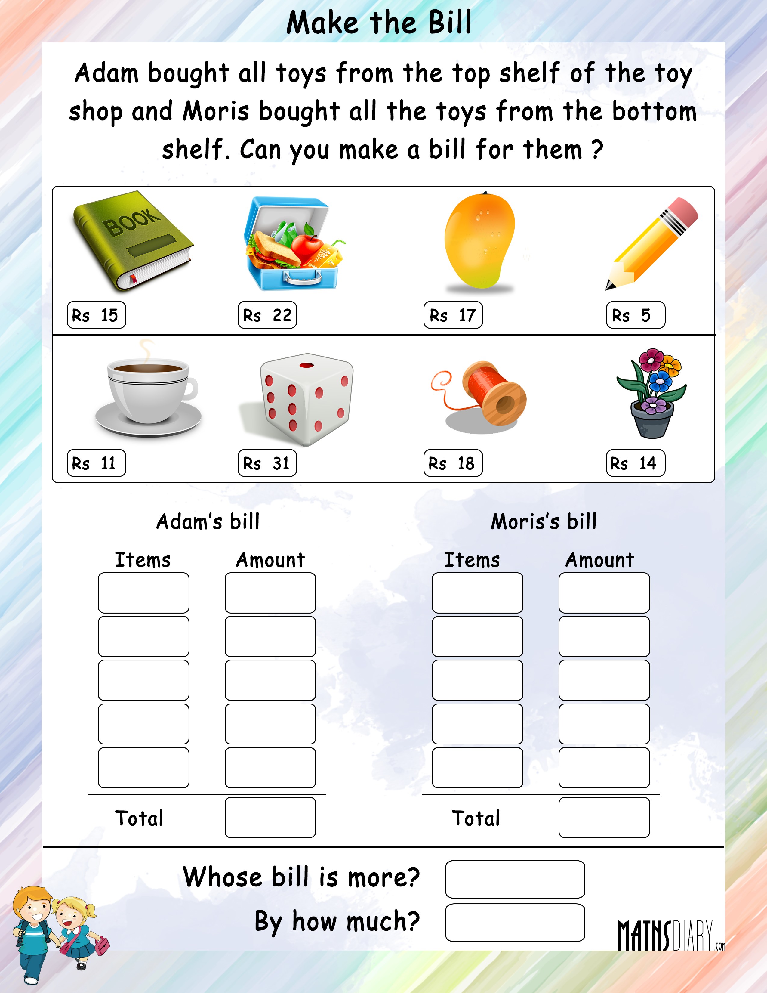 make-a-bill-math-worksheets-mathsdiary
