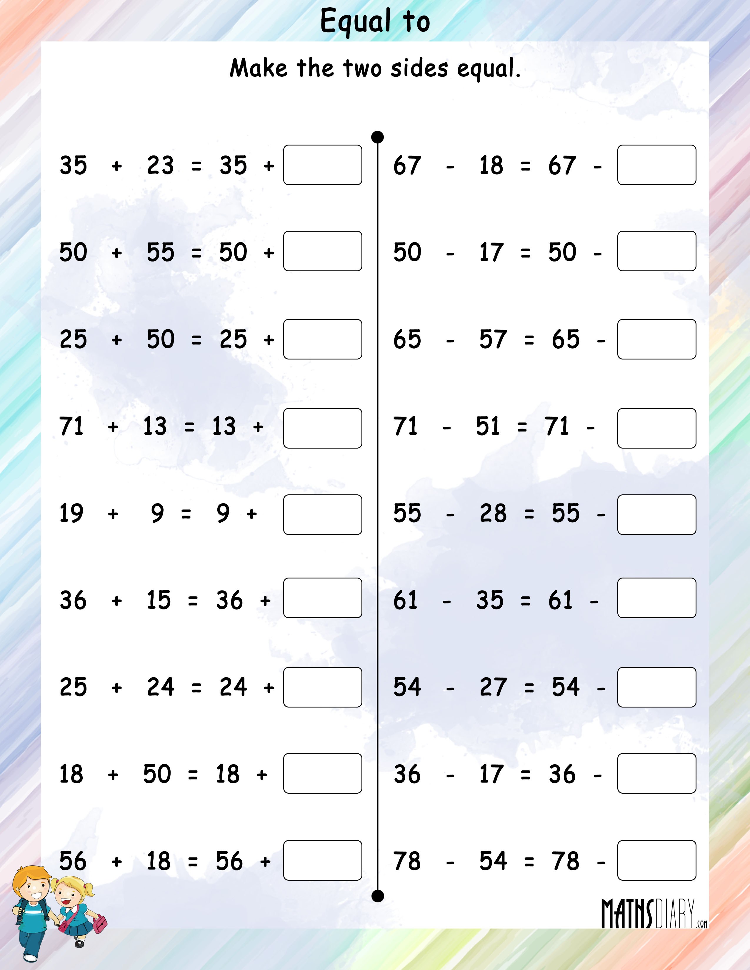 Comparing - Grade 1 Math Worksheets