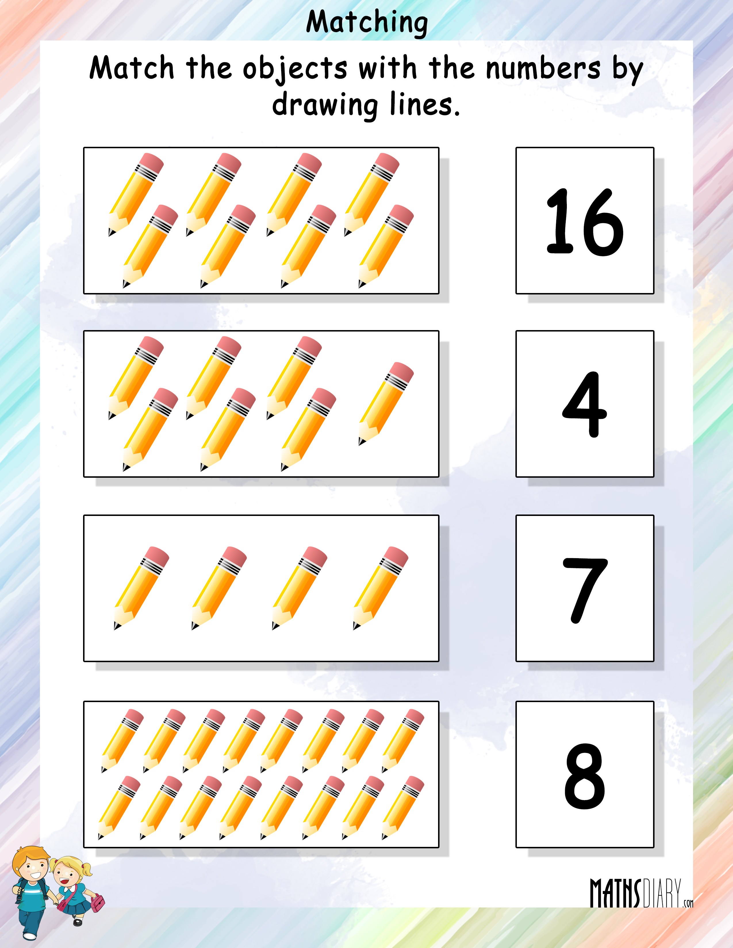 kindergarten-matching-numbers-to-objects-worksheets