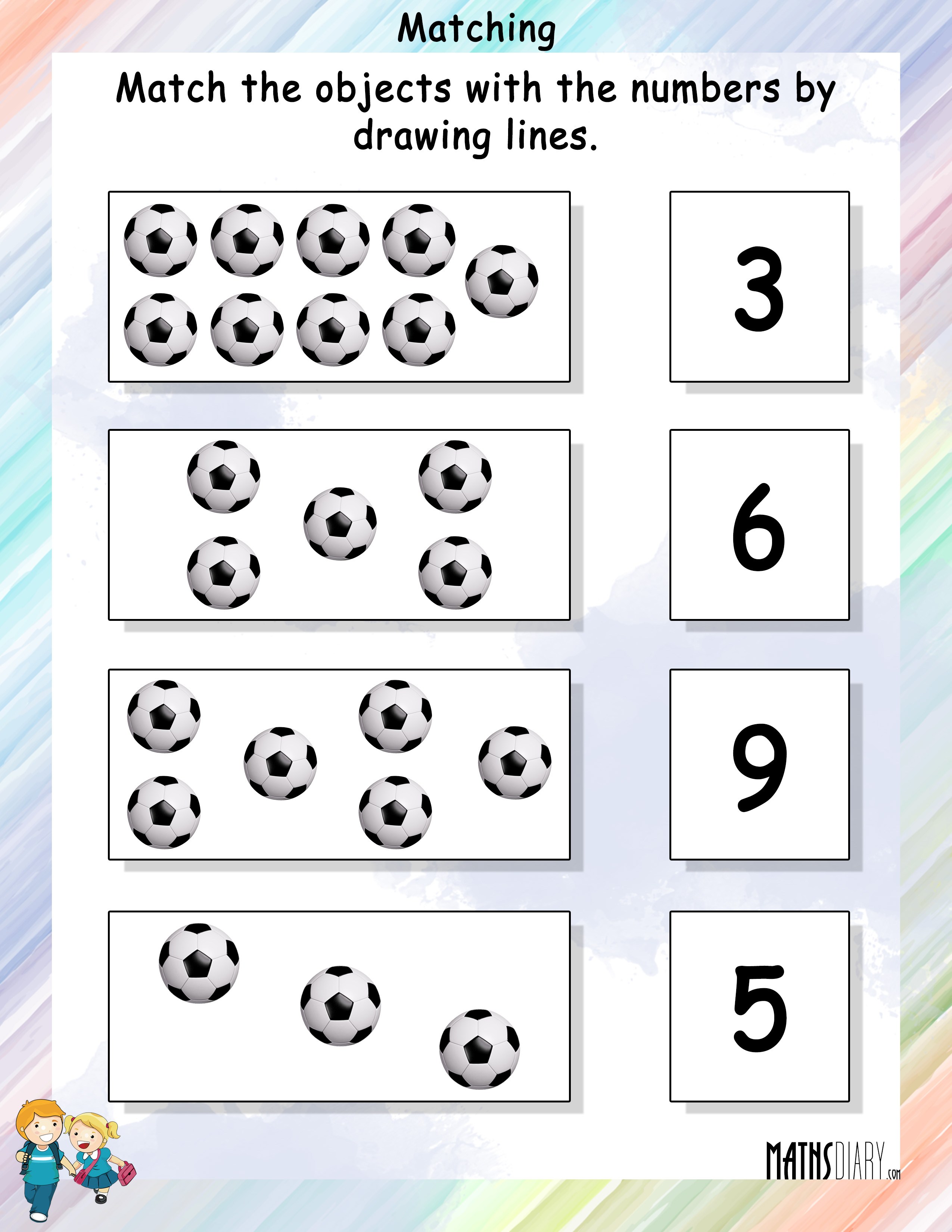 Match The Objects With Numbers Math Worksheets MathsDiary