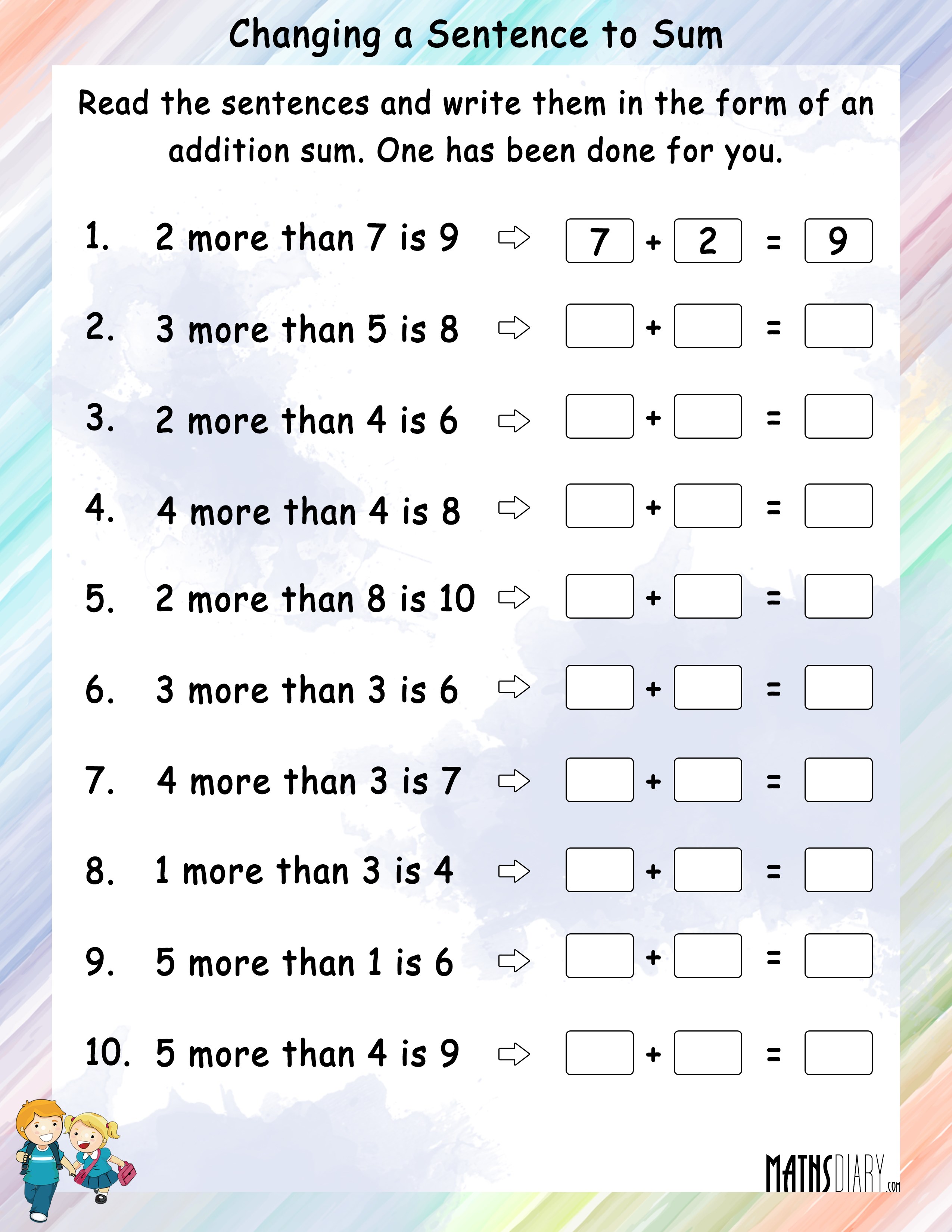 changing-a-statement-to-addition-sum-worksheets-math-worksheets-mathsdiary