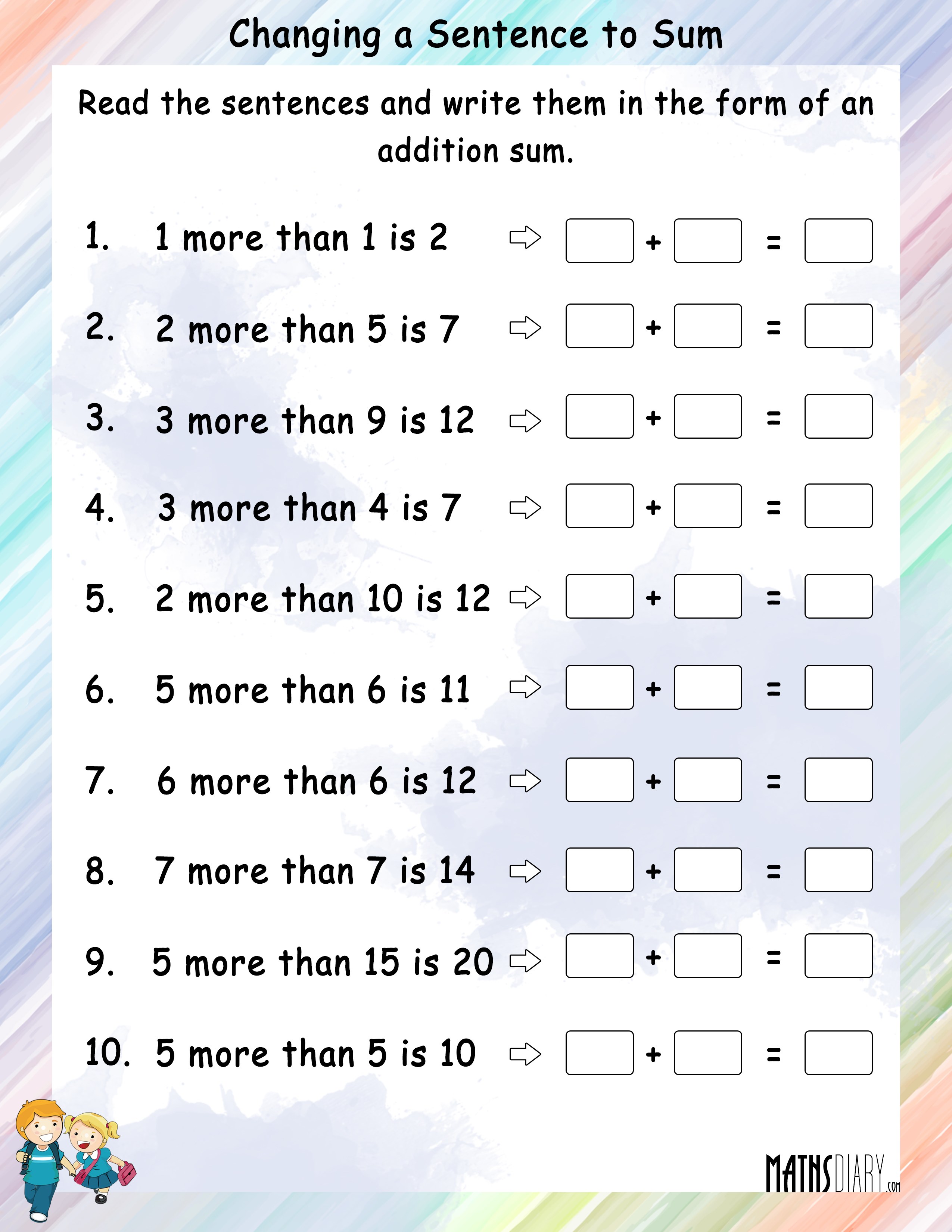 changing-a-statement-to-addition-sum-worksheets-math-worksheets-mathsdiary