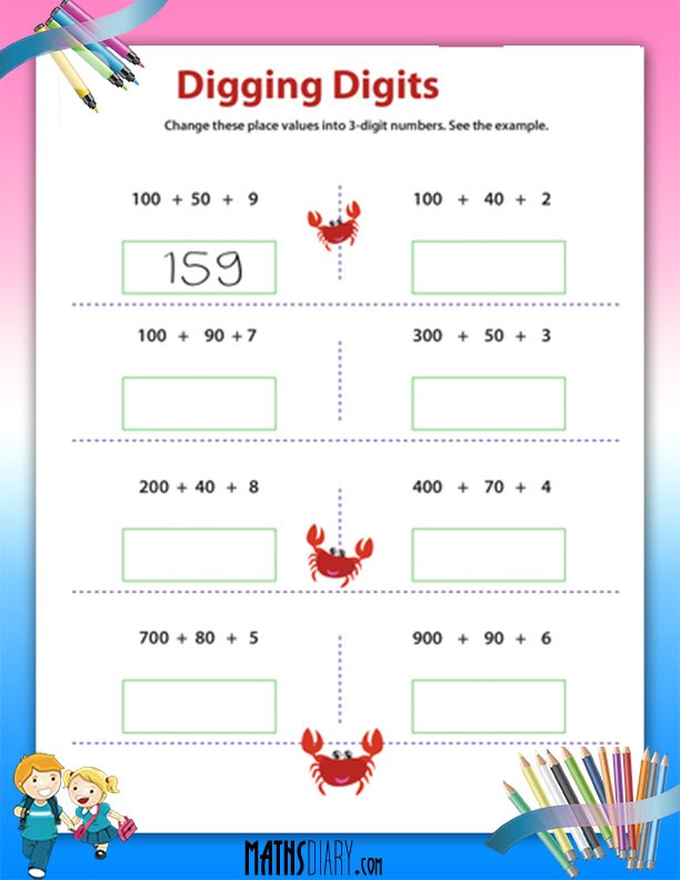 Changing Place Value In Three Digit Number Worksheets Math Worksheets 