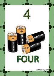 4 batteries