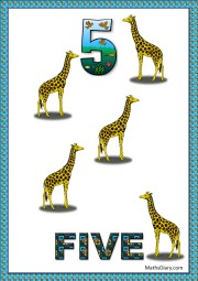 5 giraffes