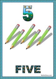 5 green pencils