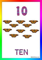 10 yellow butterflies