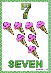 7 ice cream cones