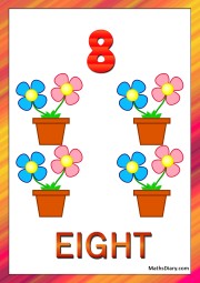 8 flowers in 4 pots