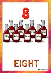 8 ketchup bottles