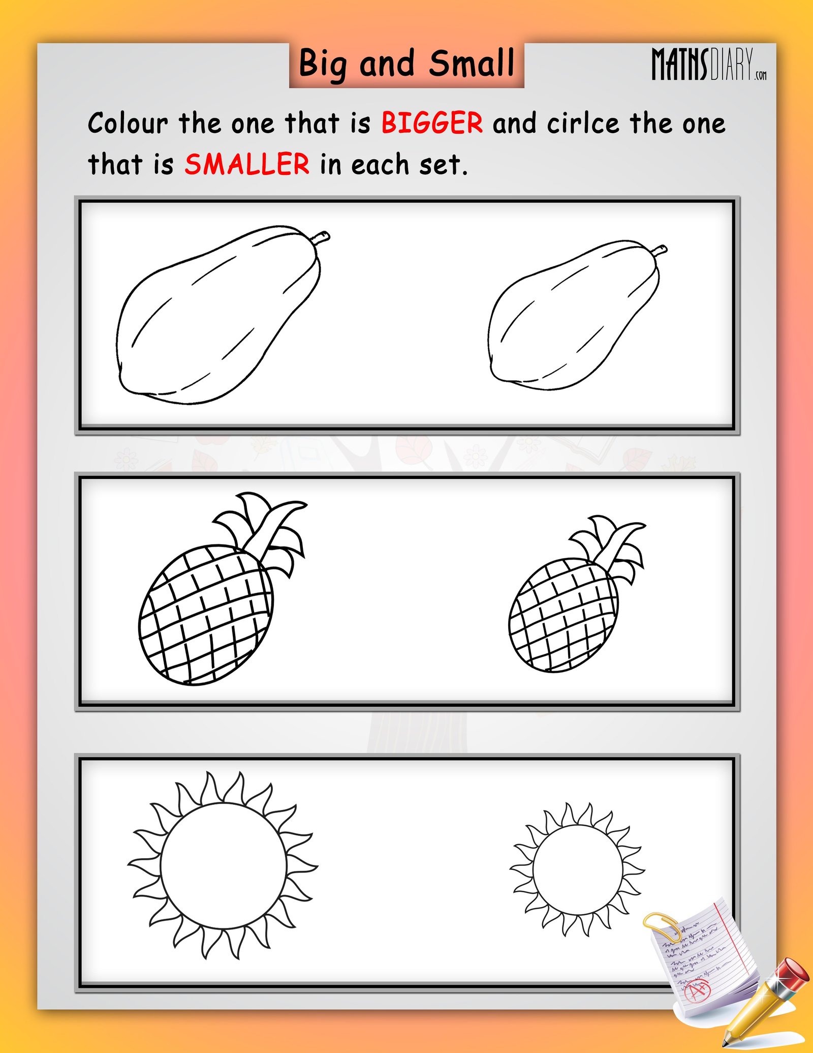 Math Worksheets Bigger Smaller Numbers