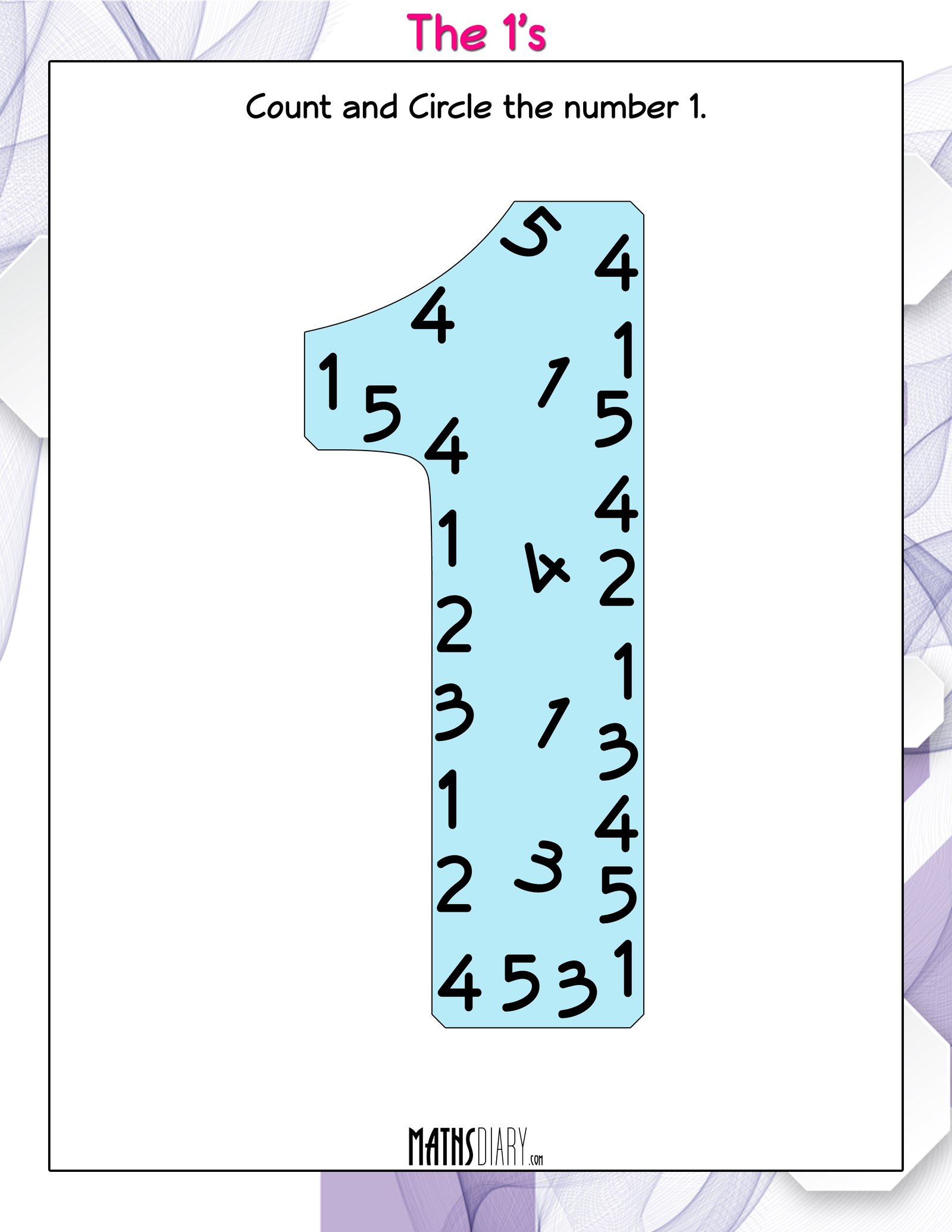 Circle The Numbers Worksheet