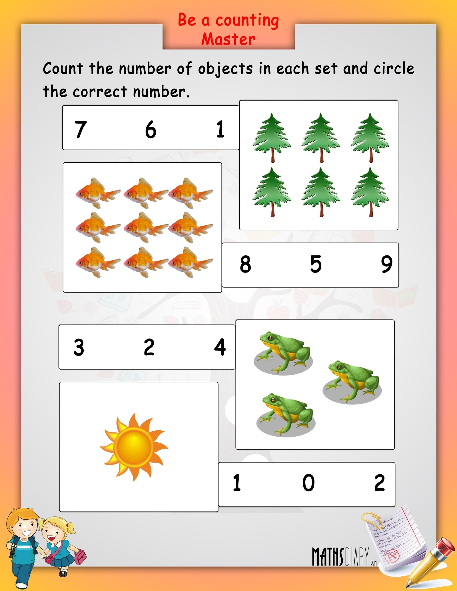 Count Objects In Each Set Math Worksheets MathsDiary