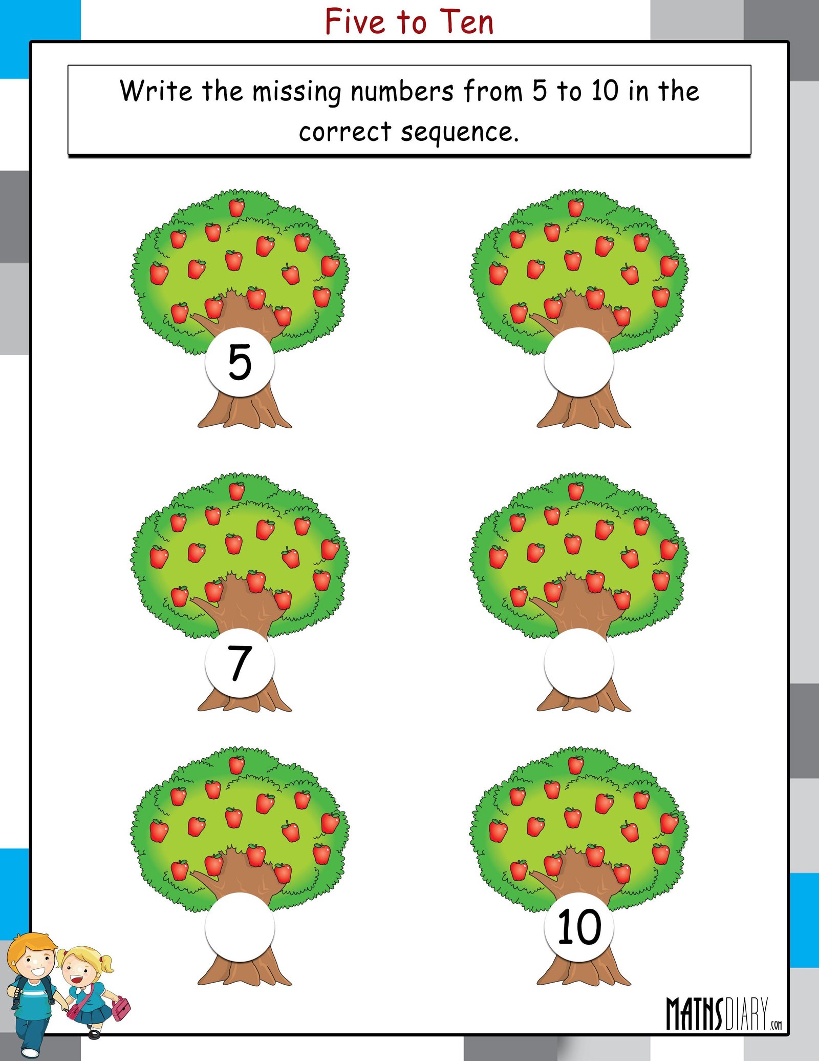 Missing Numbers Worksheet For Class 3