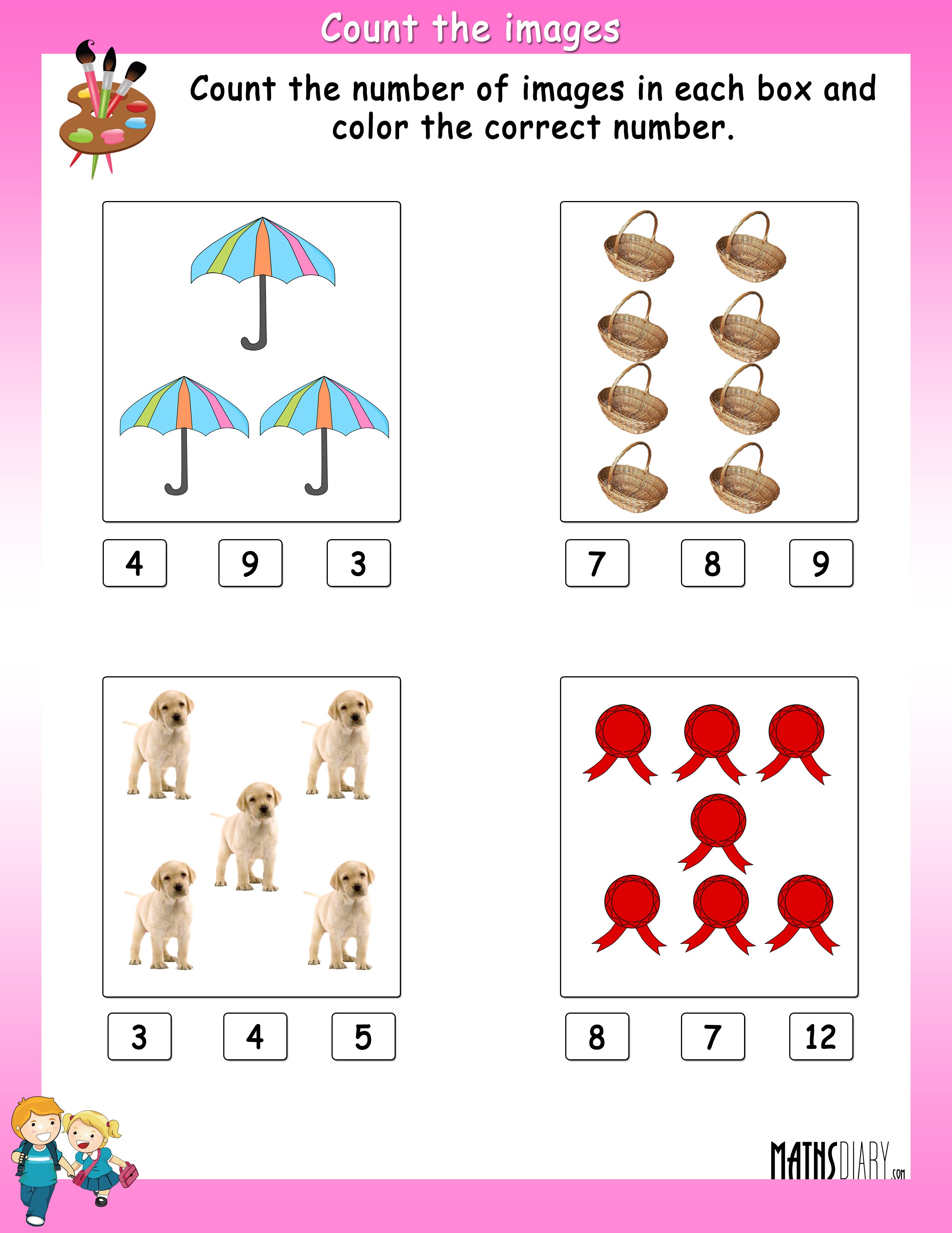 Counting Worksheet For Class 1 And Ukg Math Elearnbuzz Counting 