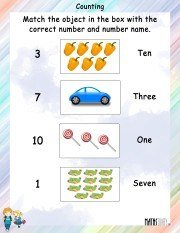 Counting and MAtching Worksheet 3