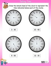 Draw-the-minute-hand-worksheet-7