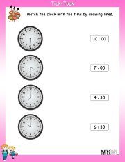 Match-the-clock-with-time-worksheet-10