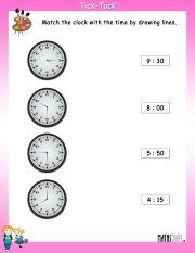 Match-the-clock-with-time-worksheet-12