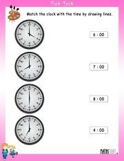 Match-the-clock-with-time-worksheet-2