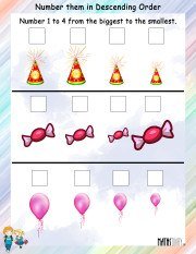 Numbering in Descending Order Worksheet 6