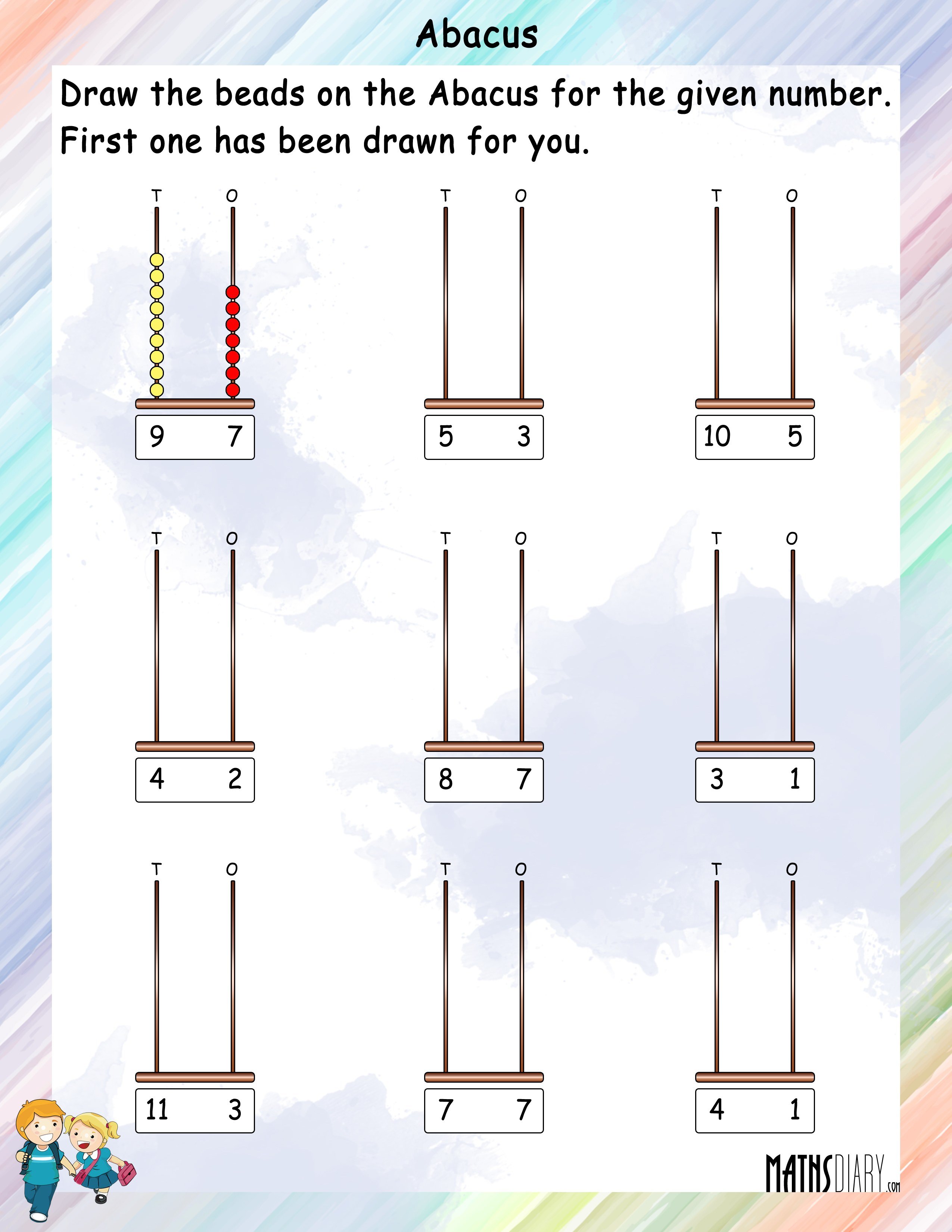 Abacus – Grade 1 Math Worksheets