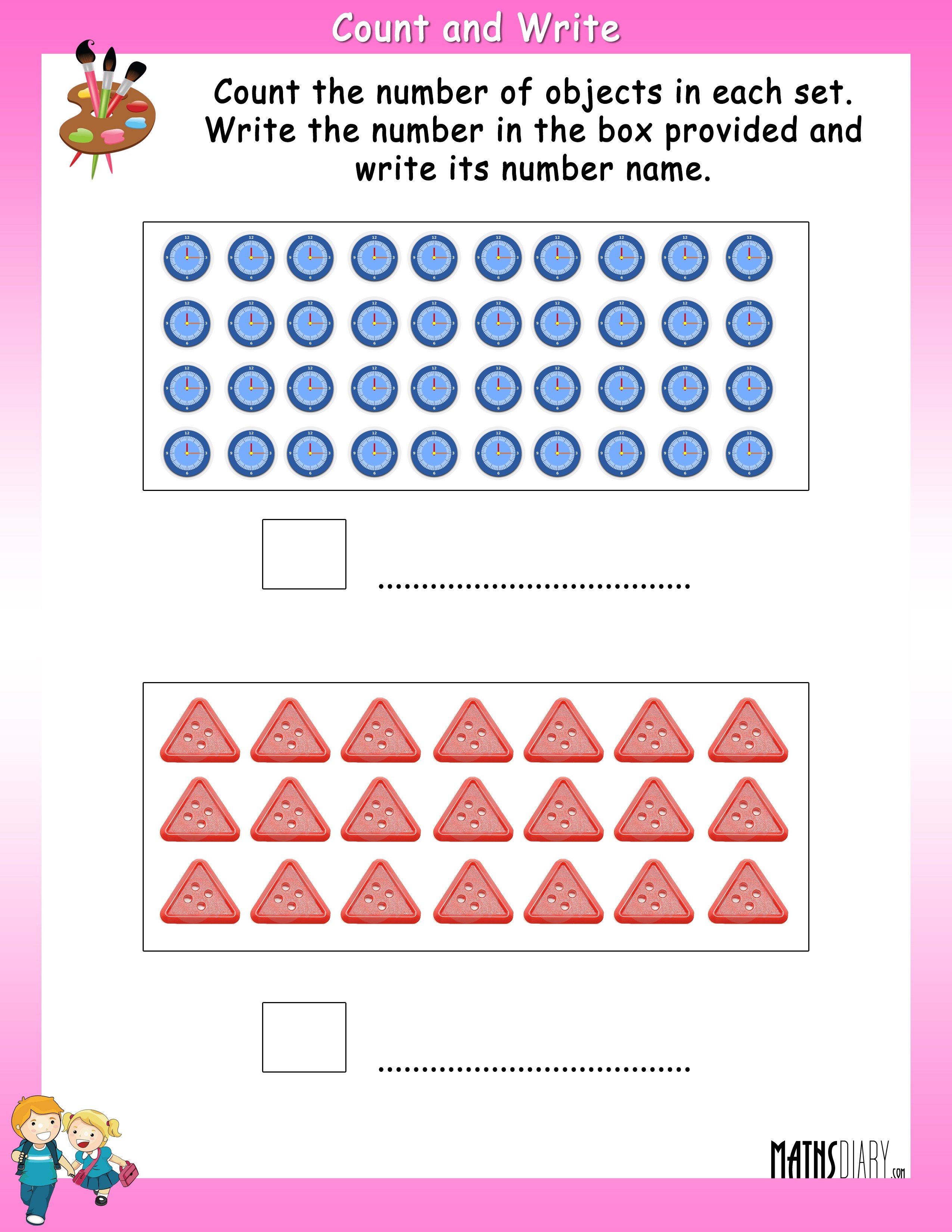 Count From 1 To 20 Worksheet