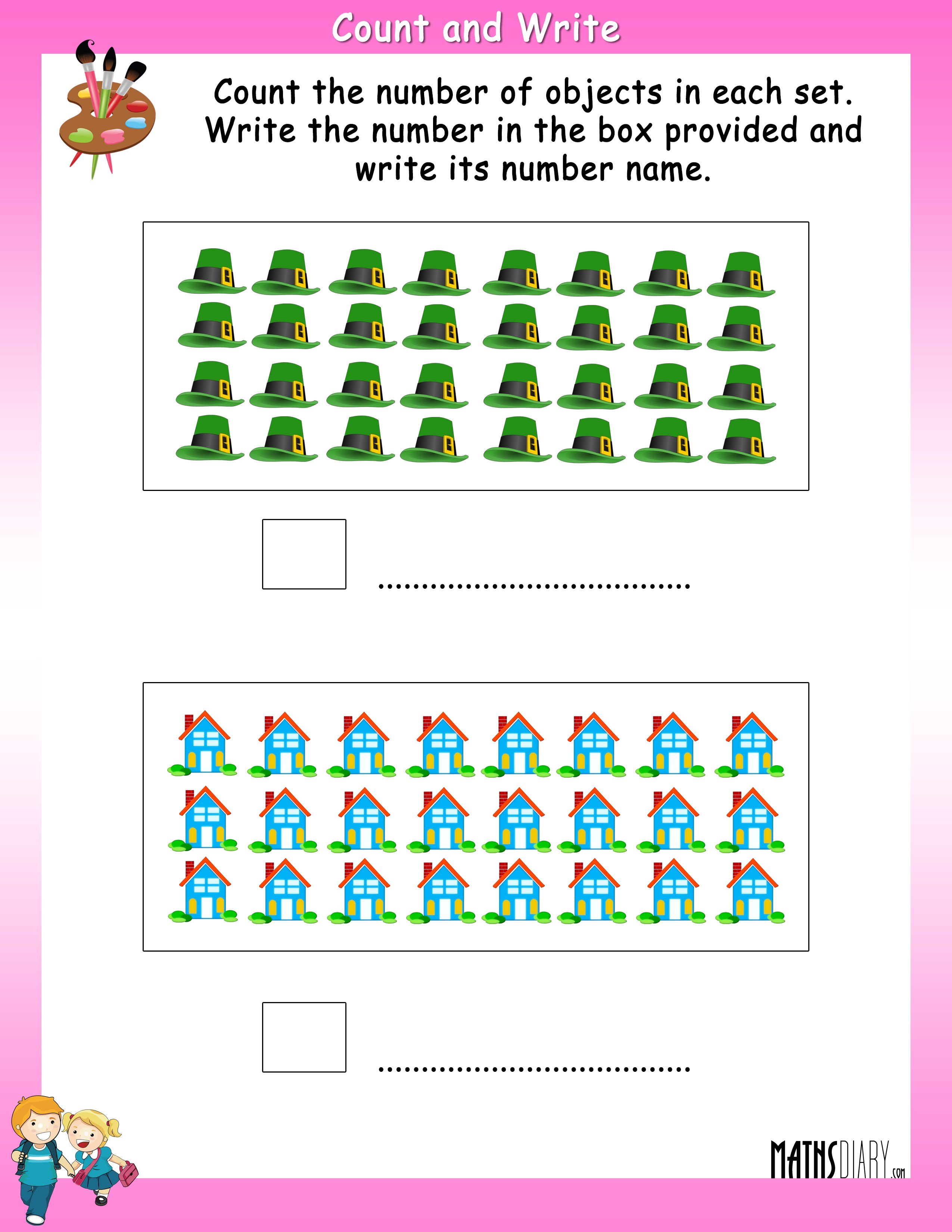 Count And Write The Number Worksheets