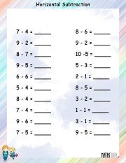 horizontal-subtraction-worksheet-2