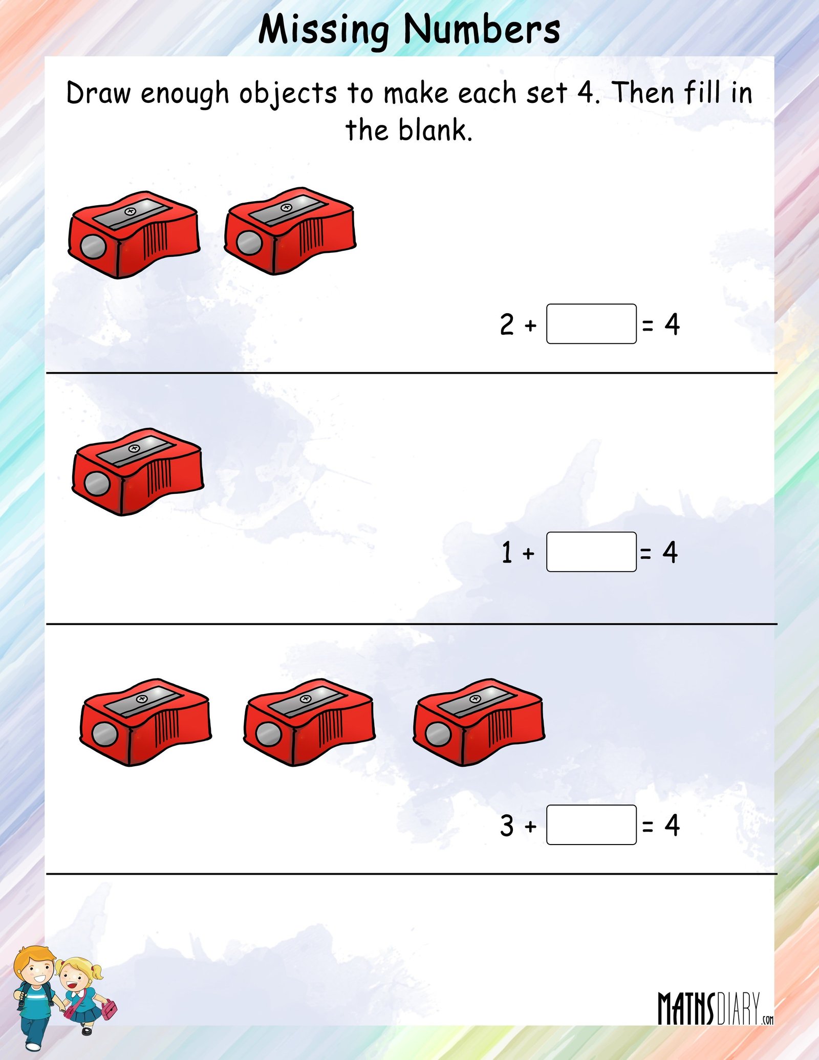 Find The Missing Numbers Using Properties Of Addition Math Worksheets