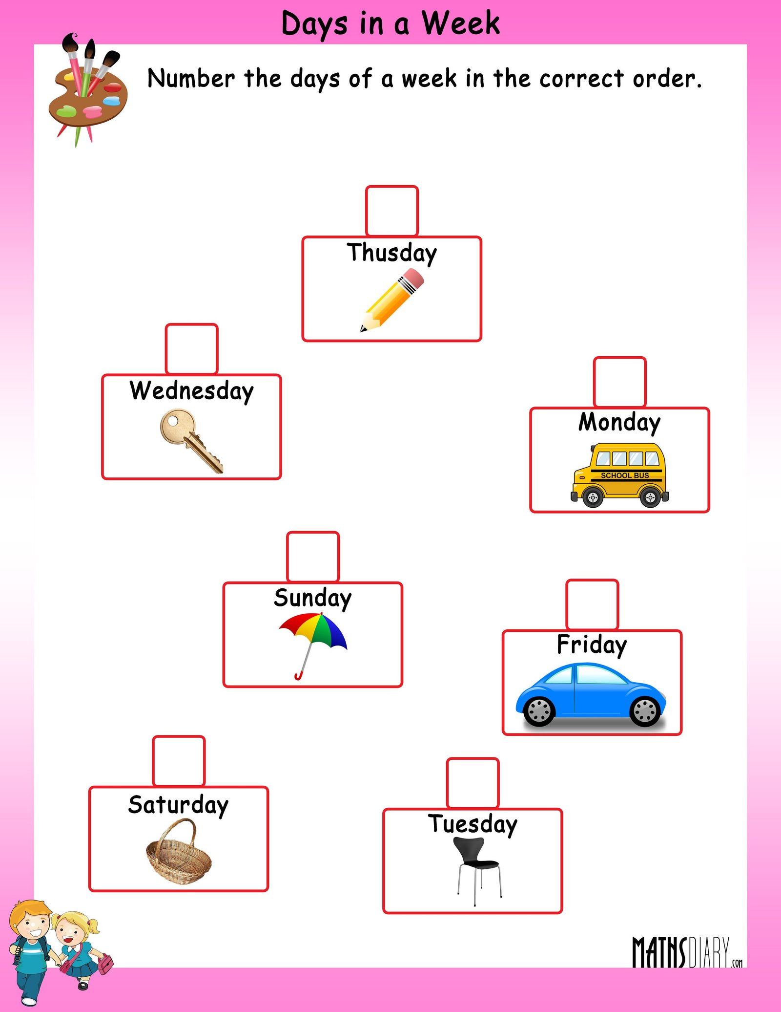 number-the-days-of-a-week-in-sequence-worksheets-math-worksheets