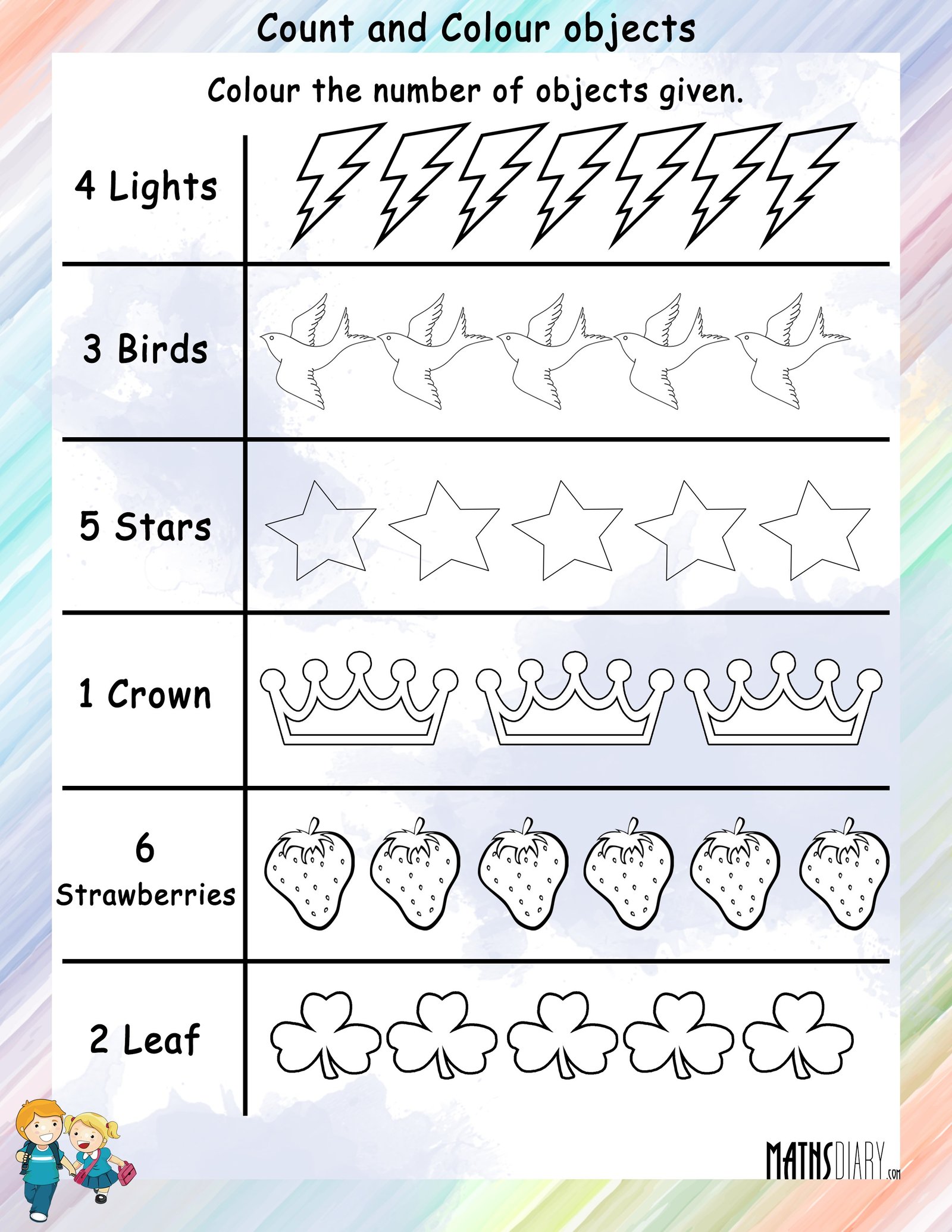 color-the-given-number-of-objects-math-worksheets-mathsdiary