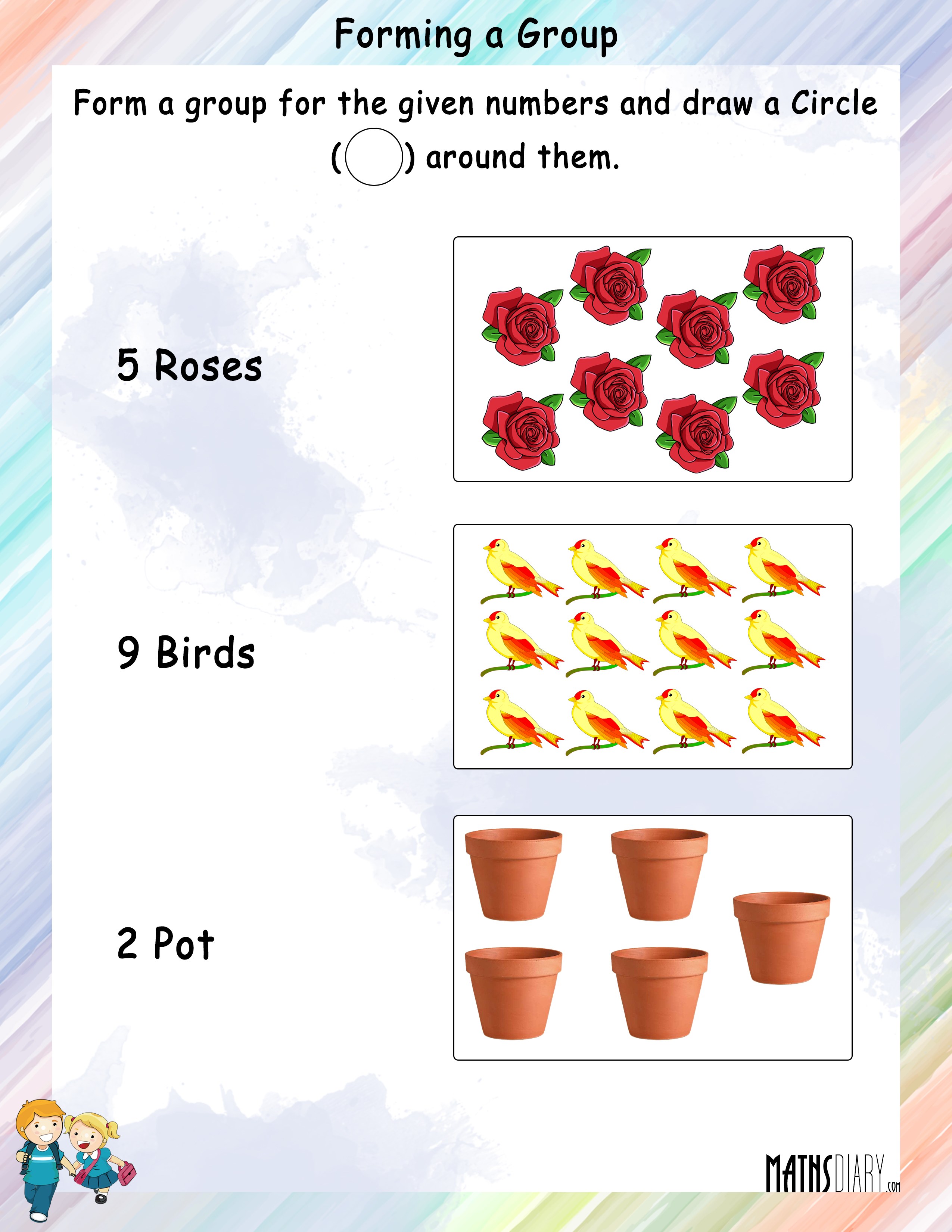 Math Grouping Worksheets For Kindergarten