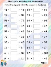 Horizontal-addition-subtraction-worksheet- 10