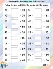 Horizontal-addition-subtraction-worksheet- 12