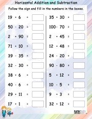 Horizontal-addition-subtraction-worksheet- 9