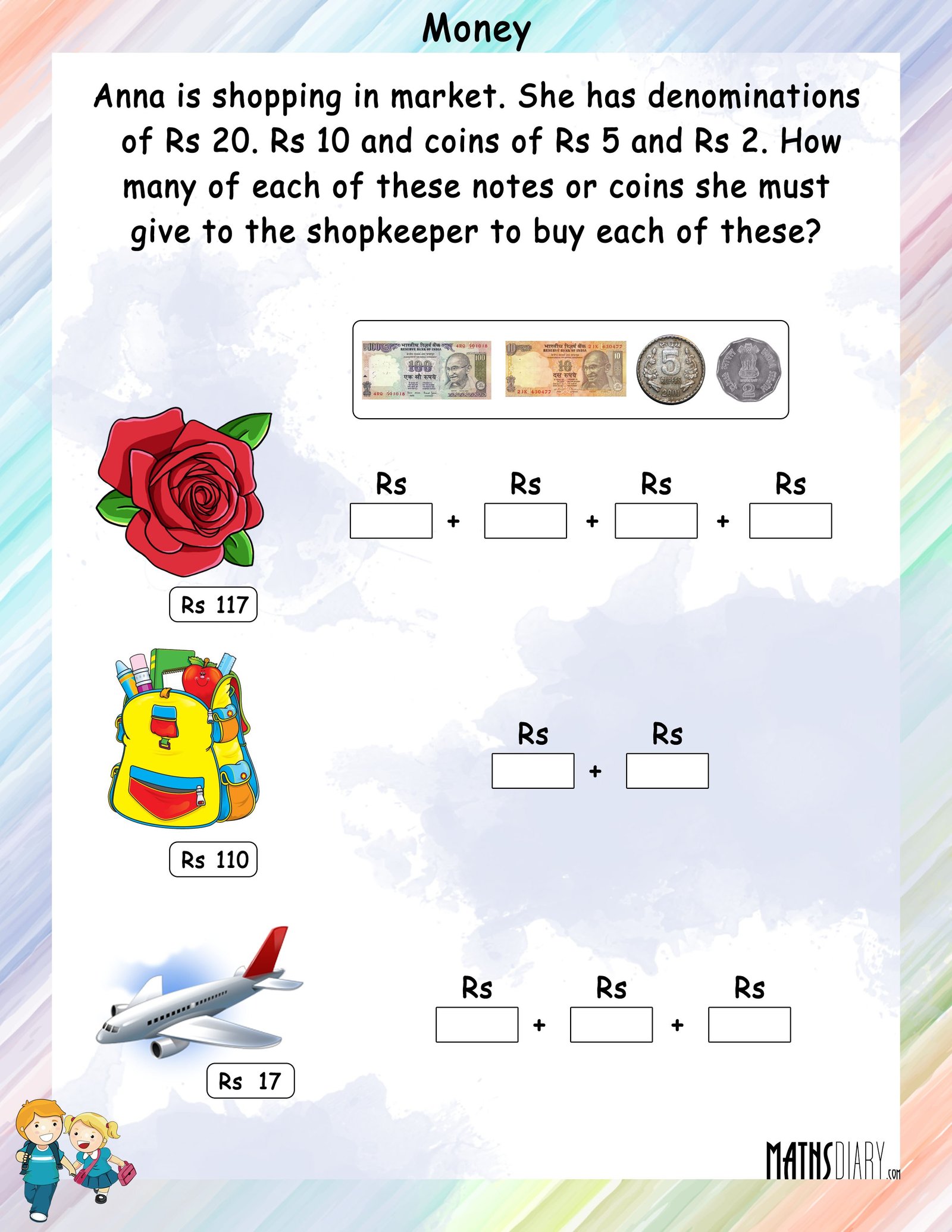 Money Grade 1 Math Worksheets