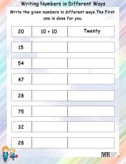 Numbers-in-different-ways-worksheet- 2