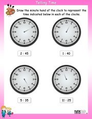 class 2 worksheet on time