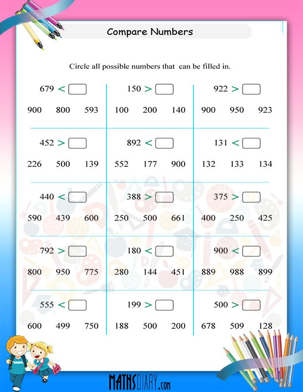 comparing-numbers-first-grade-worksheets
