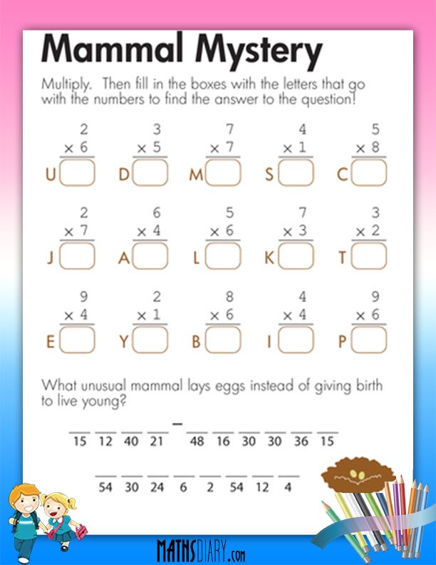  Multiplication And Solving puzzle Worksheet Math Worksheets MathsDiary