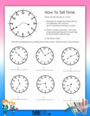 class 2 worksheet on time